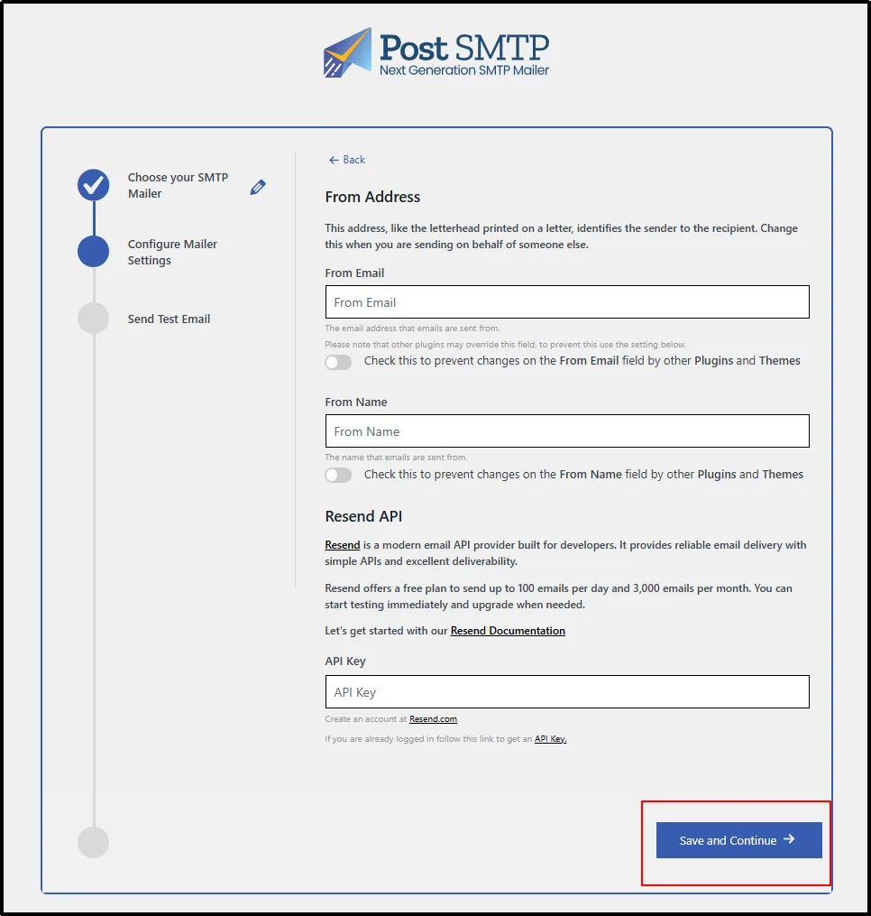 Add the necessary domain and DNS details