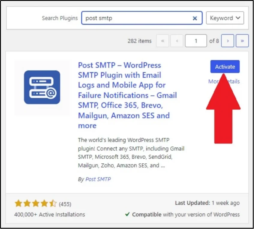 Best SMTP plugin for WordPress dashboard preview