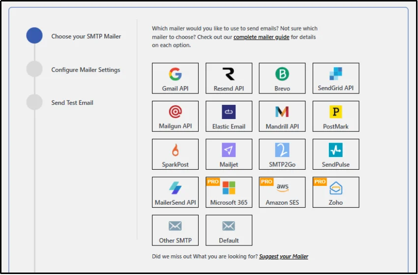 Choose the Resend API option in Post SMTP