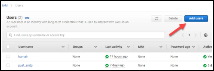 Create a new IAM user in Amazon SES