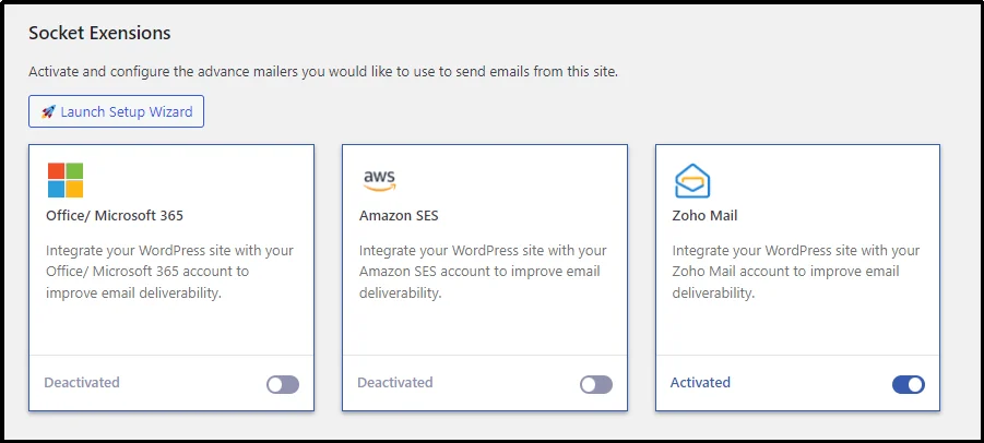 Enable Zoho Mail extension in Post SMTP