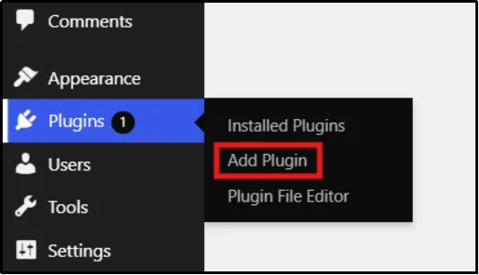 Click Add Plugin from the WordPress admin dashboard to install Post SMTP