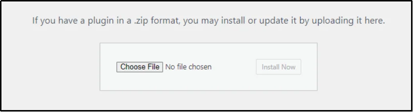 Click Upload Plugin from the top-left corner of the WordPress plugins page