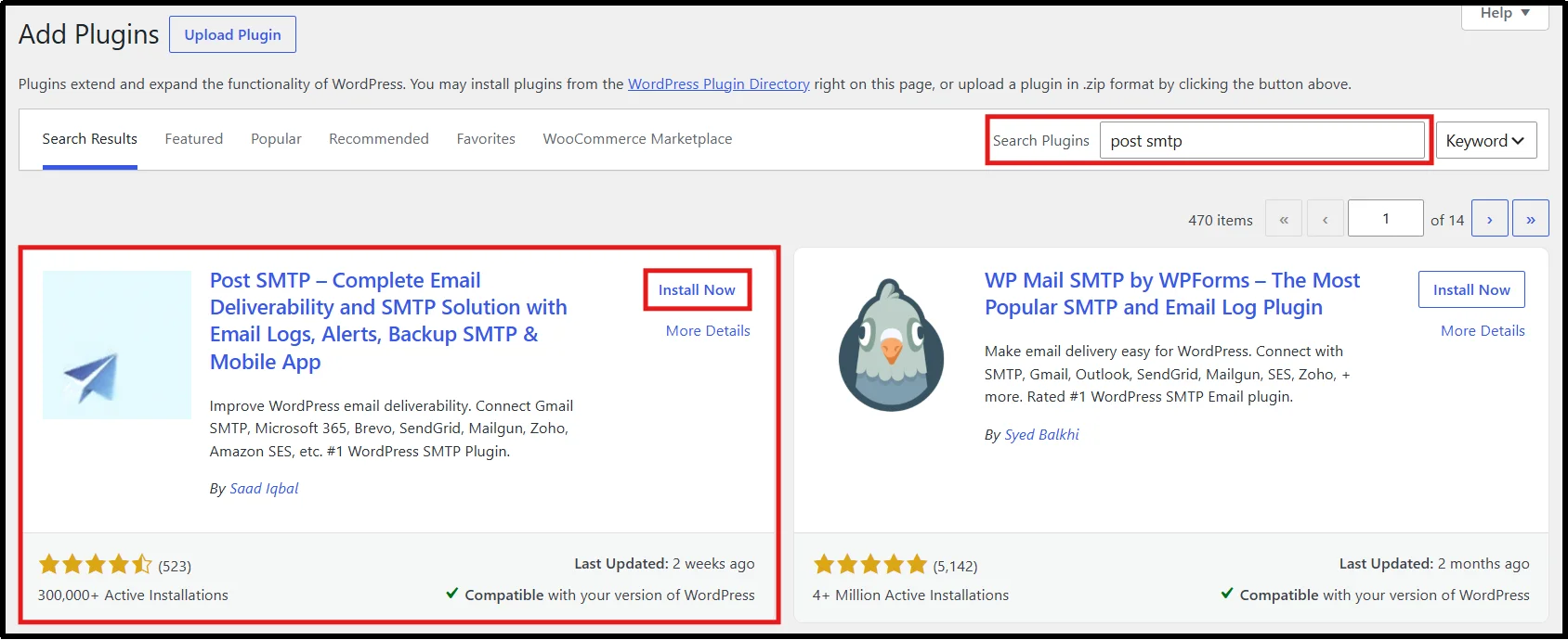 WordPress plugin installation completed with Activate button