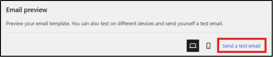 Preview option for the WooCommerce failed order email template