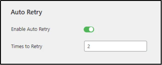Auto retry options for failed email deliveries in Post SMTP