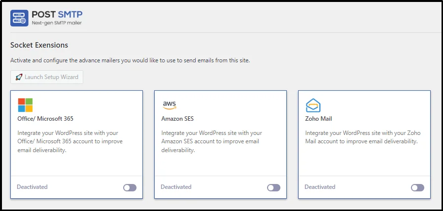 WordPress plugins dashboard showing Post SMTP plugin