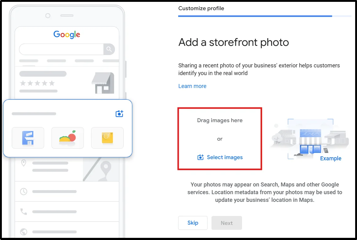 Uploading high-quality product photos to a Google Business Profile