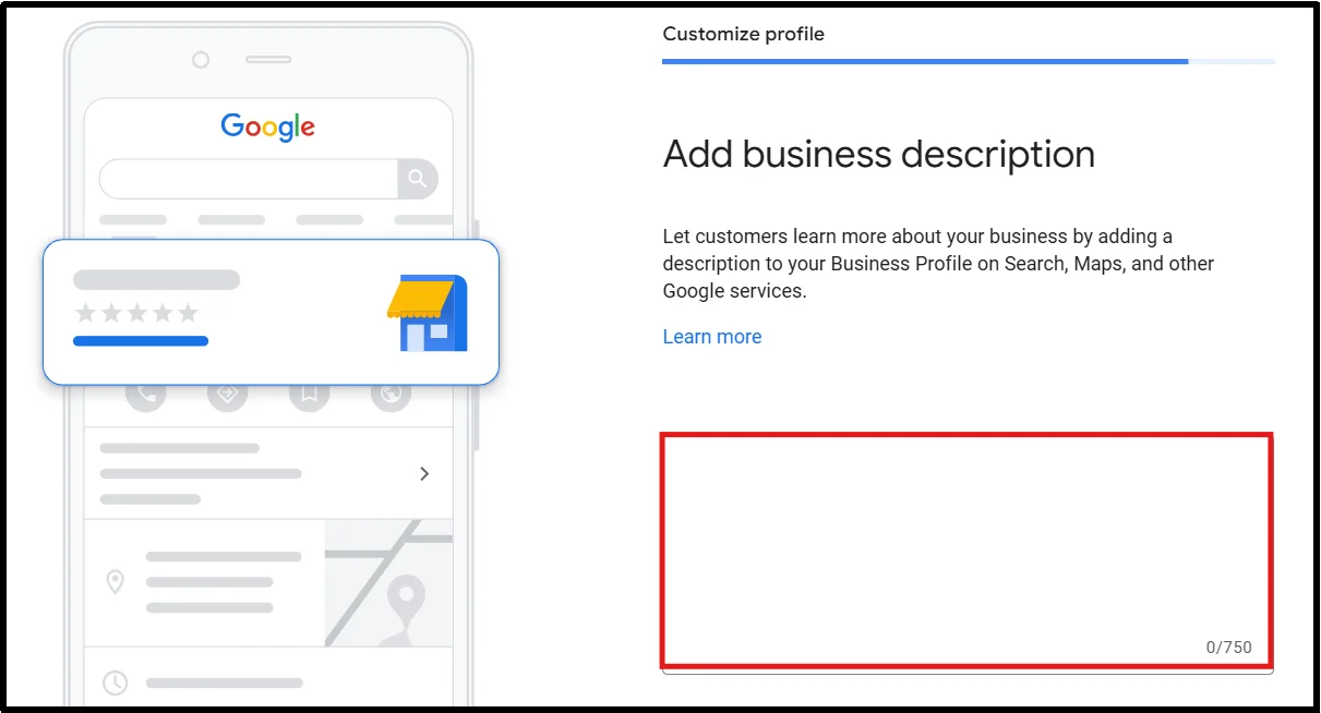 Writing a keyword-optimized business description in Google Business Profile