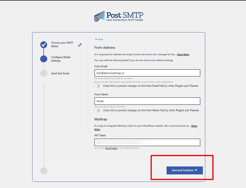 Connect Mailtrap with Post SMTP 2