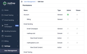 Type a token name and assign permissions by checking the boxes and click Save to configure the post smtp