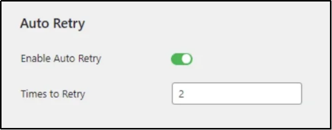 Auto retry failed emails
