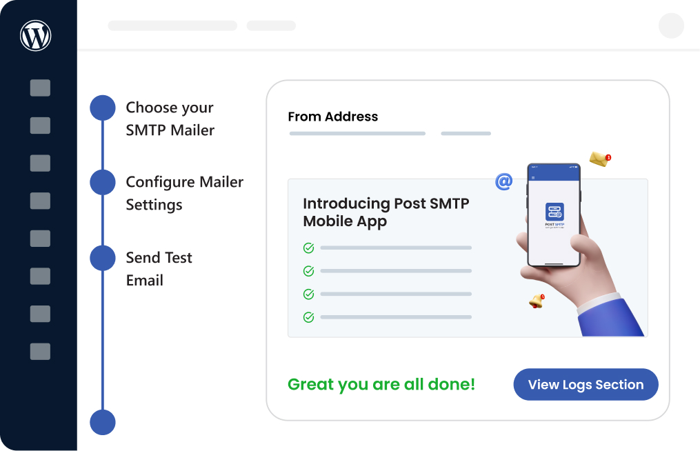Your WordPress emails are now delivered via SMTP