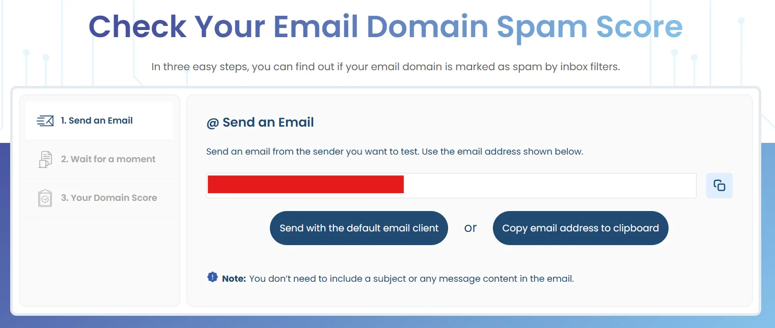Redirected to spam score checker inside Post SMTP