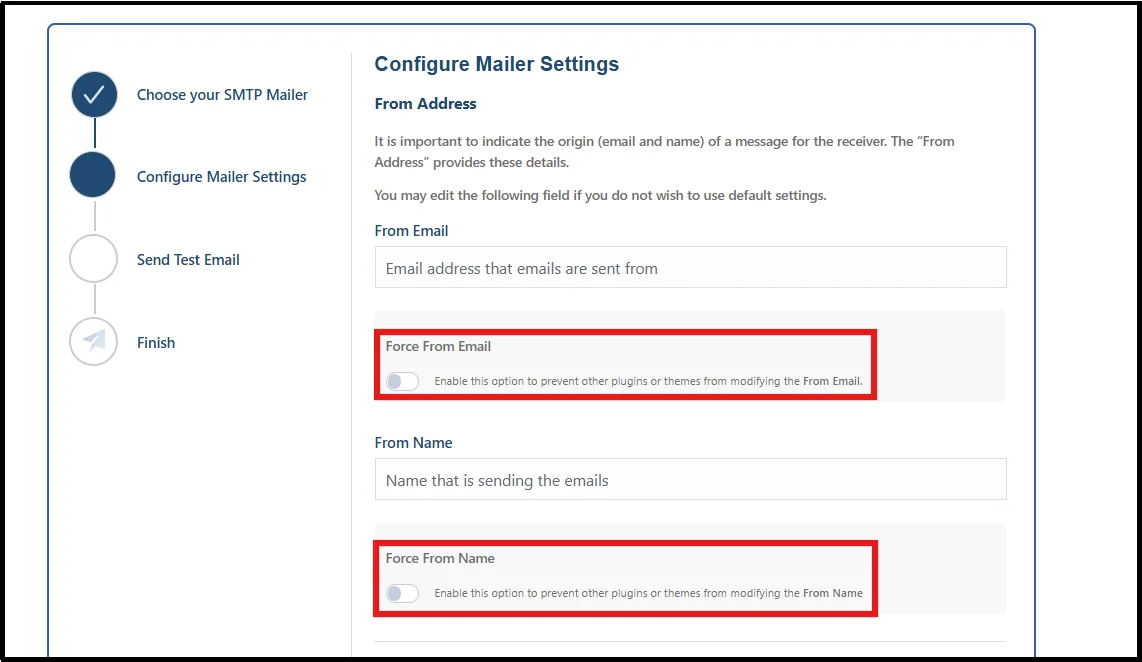 Configure mailer settings in the Post SMTP plugin