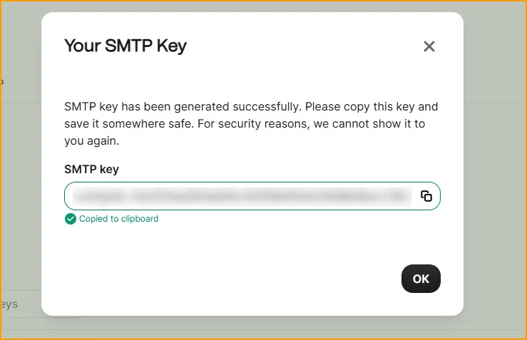 copying smtp key