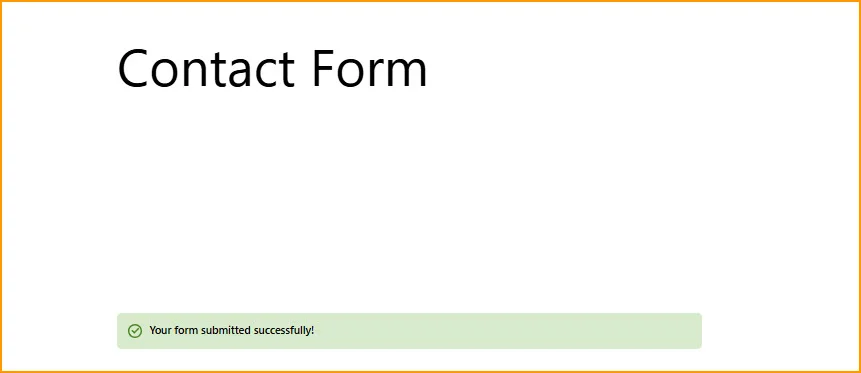 form submits successfully