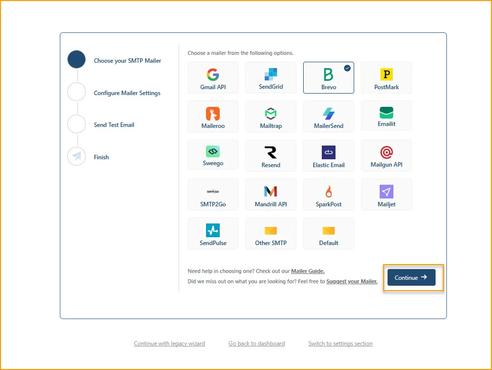 mailer selection