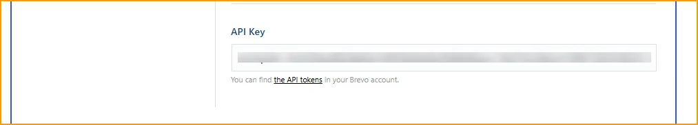 paste the smtp key