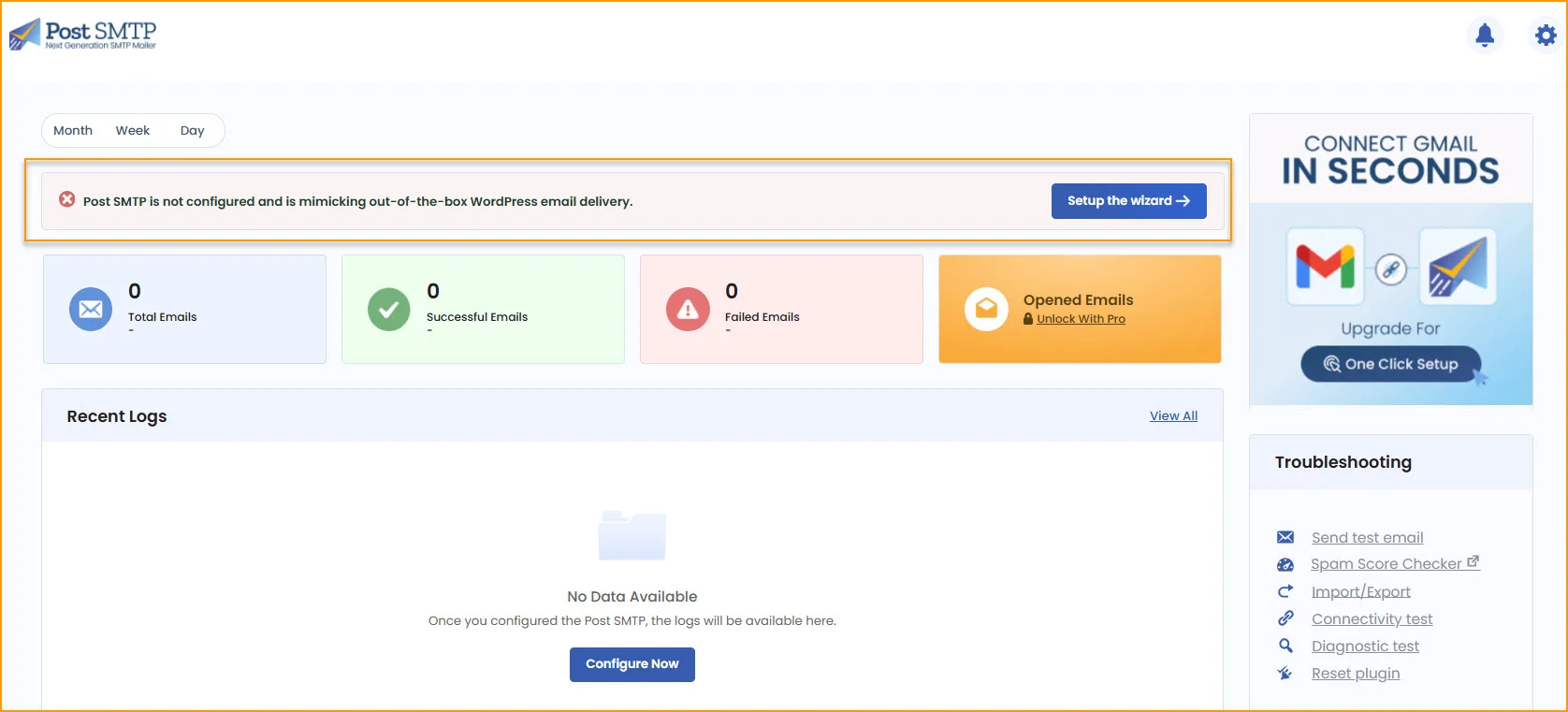 post smtp setup wizard