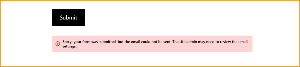 sending email failed