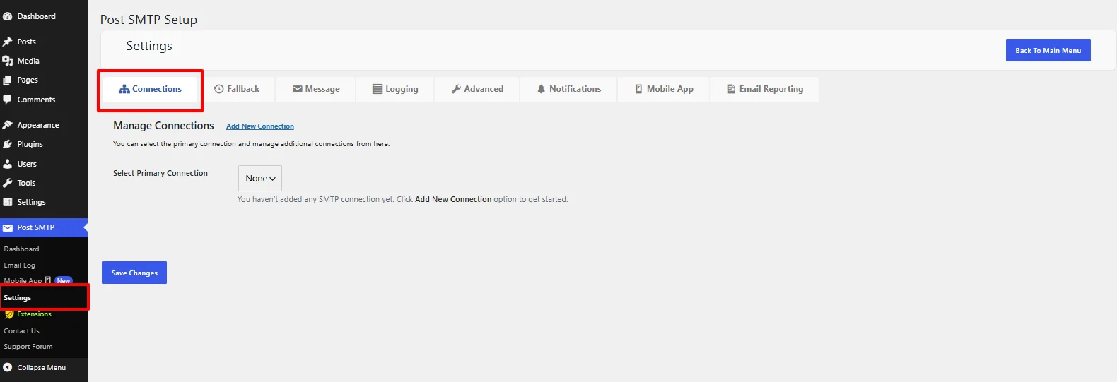 Configure Your First Mailer Connection