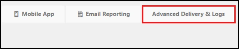 Access Advanced Delivery and Logs settings in Post SMTP