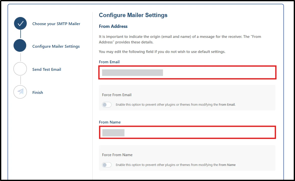 Configure sender email address and sender name in Post SMTP