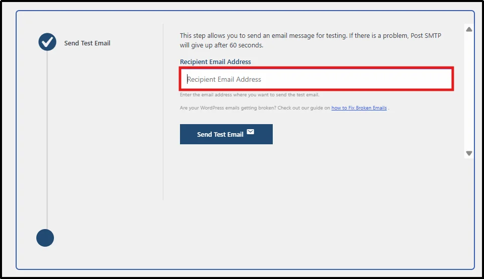 Open the troubleshooting section in the Post SMTP dashboard