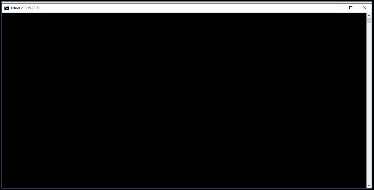 Successful Telnet connection to the SMTP server