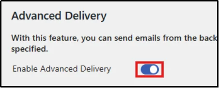 Enable Advanced Delivery feature in Post SMTP Pro