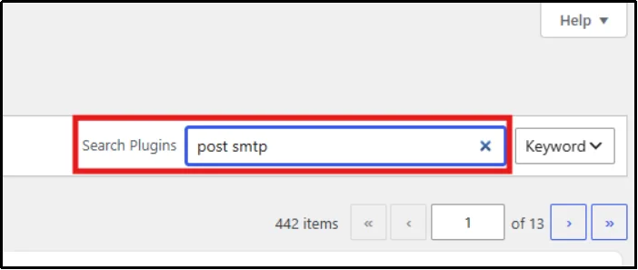 Search for the Post SMTP plugin in the WordPress plugin directory